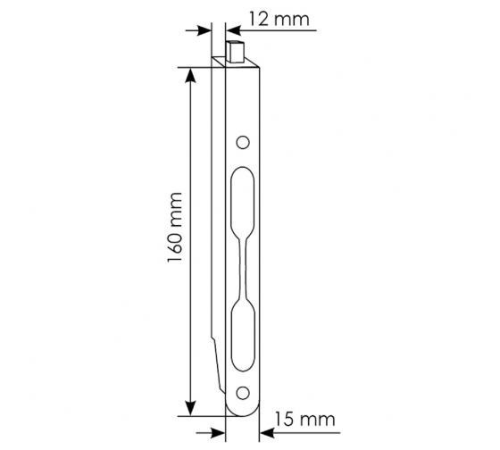 Шпингалет торцевой MORELLI  L160 W белый